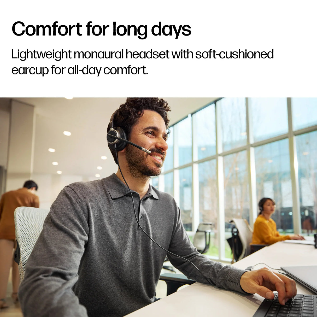POLY MISSION 615 – Wired (USB-A) / Mono / Office – Head-band Headset