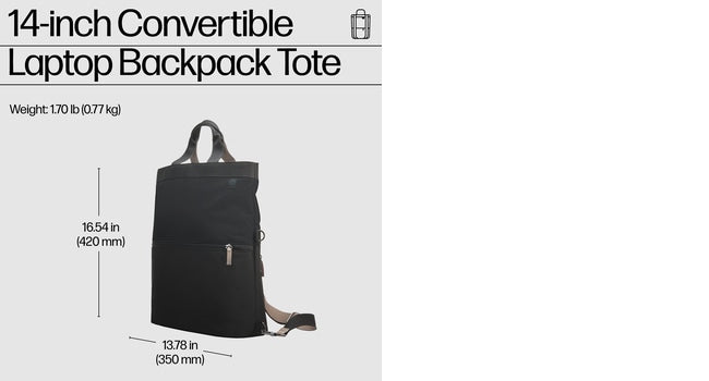 HP Convertible Laptop Tote Backpack (14.1")