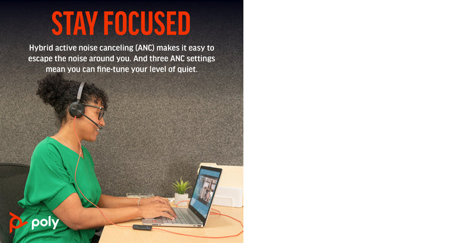 POLY Blackwire 8225 Wired On-ear Stereo Headset