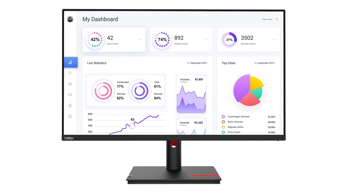 Lenovo T32p-30 Monitor – 31.5" / 4K UHD / IPS / 60Hz – Business Monitor