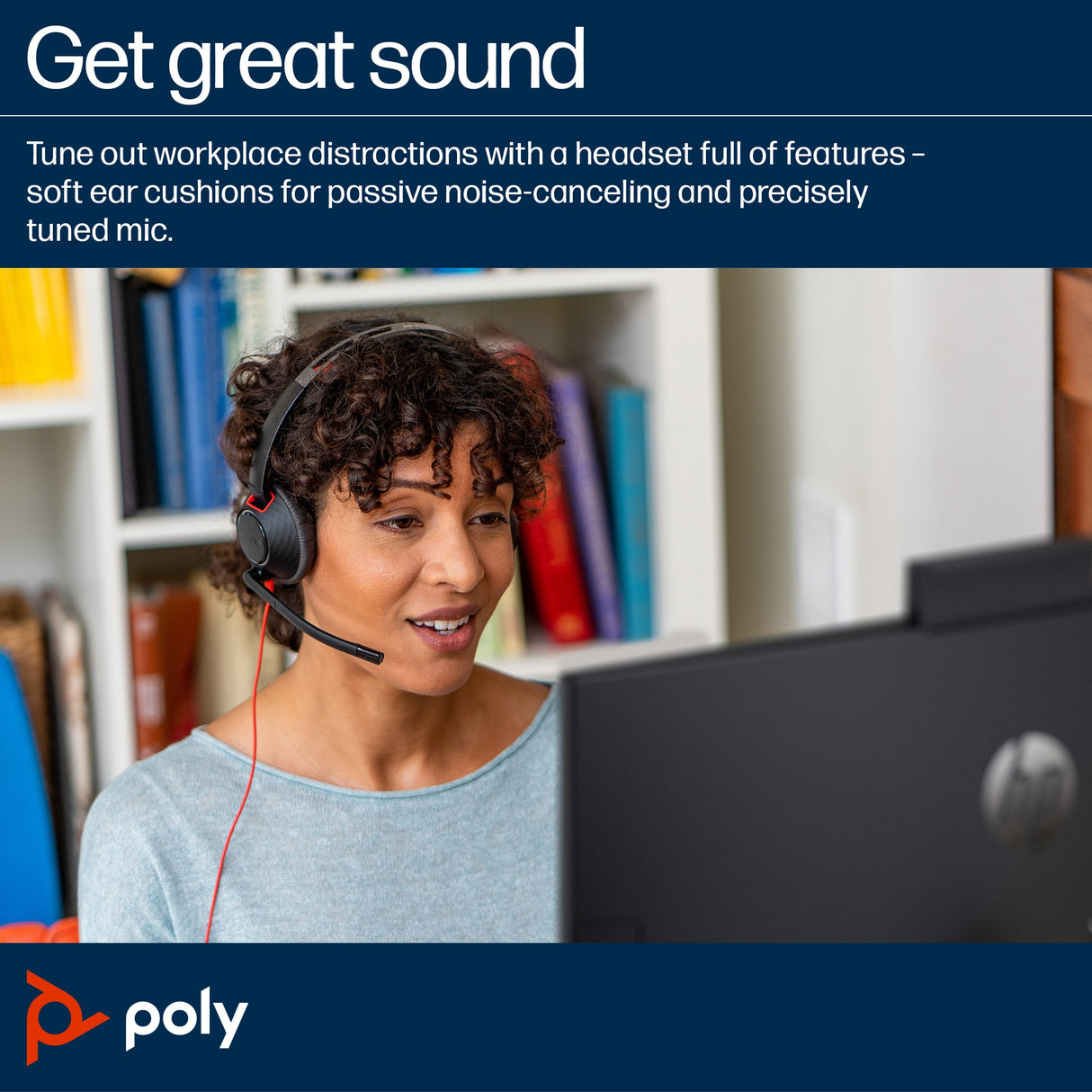 POLY Blackwire 5220 Wired On-ear Stereo MS Teams Certified Headset