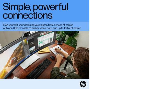 HP E45c Monitor – 44.5" / DQHD / VA / 60Hz – Business Monitor