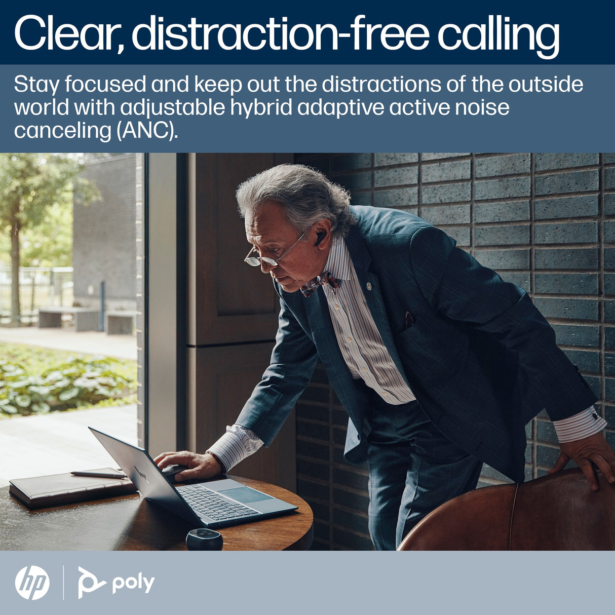 POLY Voyager Free 60 UC Carbon BT700 USB-A Touchscreen Charge Case Headset