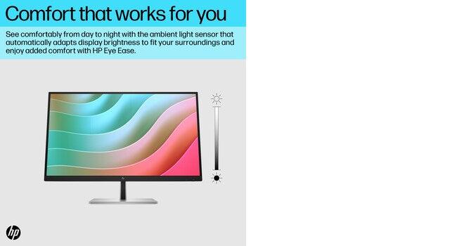 HP E-Series E27k G5 computer monitor (27") 4K Ultra HD Black, Silver