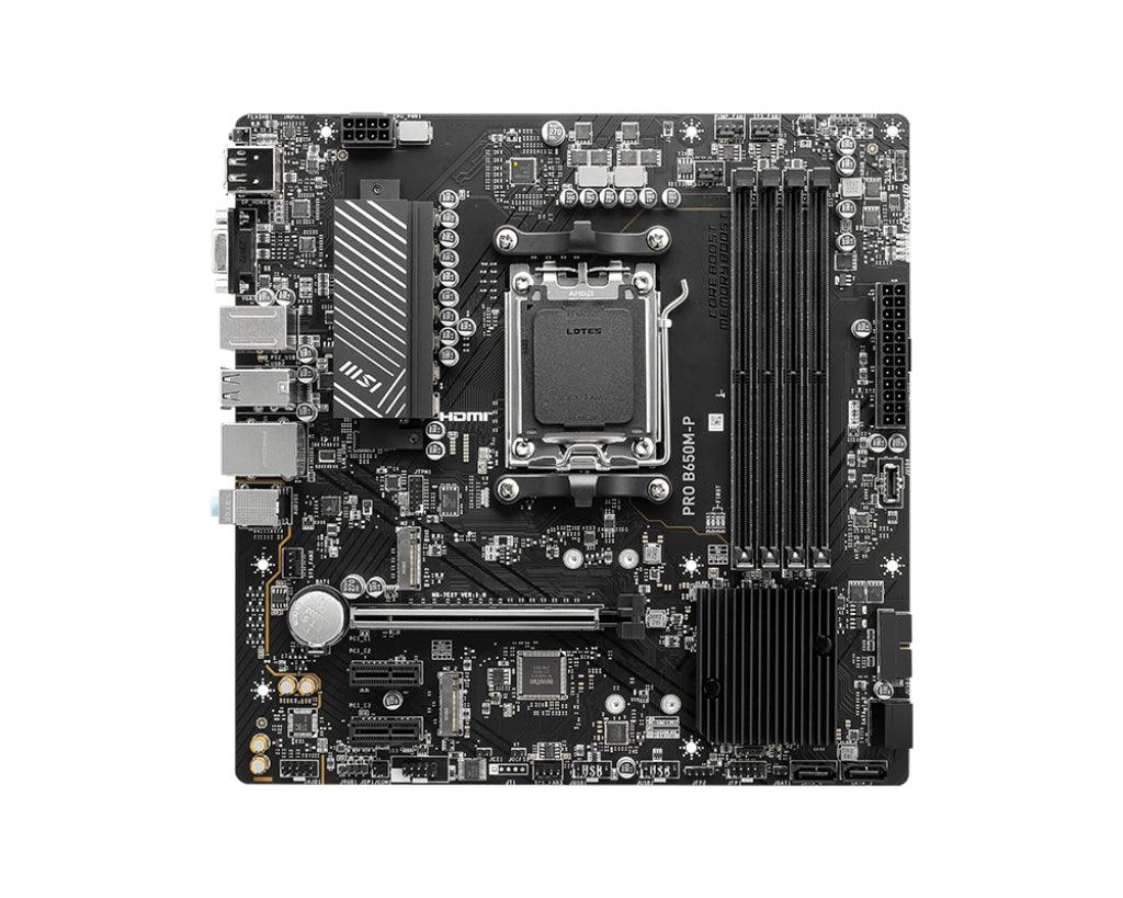 MSI AMD B650 | 4x DDR5 | 1x HDMI | 1x DisplayPort | 1x VGA | 2x M.2 | mATX (PRO B650M-P) MSI