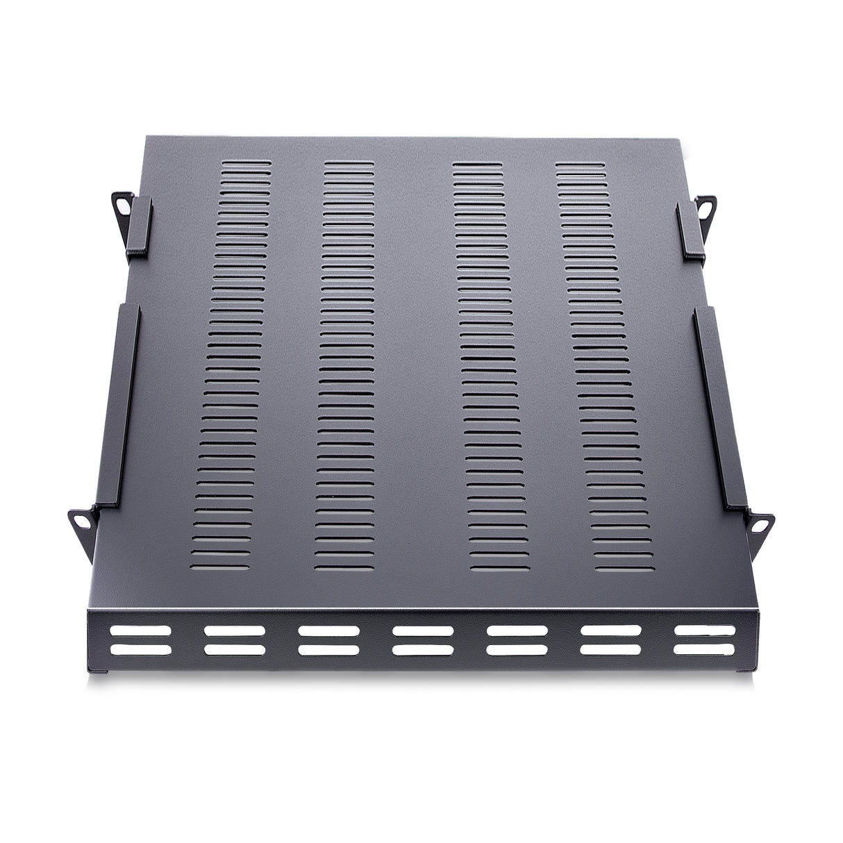 STARTECH 1U 4-Post Adjustable Vented Server Rack Mount Shelf - 330lbs(150 kg) - 19.5 to 38in Adjustable Mounting Depth Universal Tray 19" AV| Network Equipment Rack - 27.5in Deep (ADJSHELFHDV) (ADJSHELFHDV)