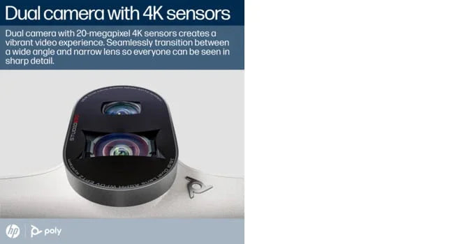 POLY Studio E70 – 4K Ultra HD / 120° Wide-Angle / AI-powered Features – Zoom Certified Conference Camera