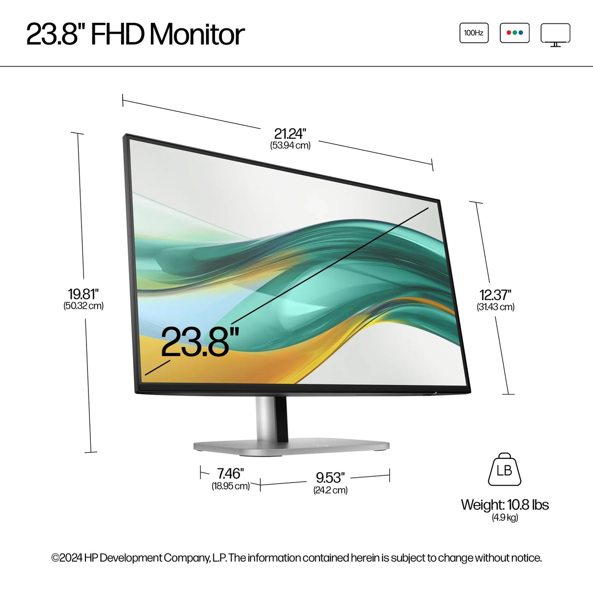 HP 524pf Monitor – 23.8" / Full HD / IPS / 60Hz – Business Monitor