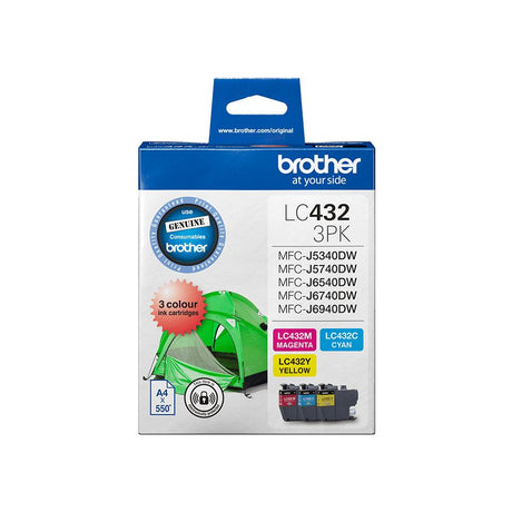 BROTHER ink | Cyan\Magenta\Yeallow | standart-yield | 550 pages per cartridge (LC-432-3PKS)