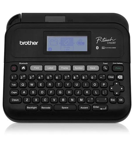 BROTHER 3|4" (18mm) | 20 mm|sec | 180 dpi | USB | Bluetooth |P-touch Editor Software | Brother iPrint&Label | 6xAAA | 18.8 x 17.7 x 7.1 cm | 0.76 kg (PT-D460BT) BROTHER