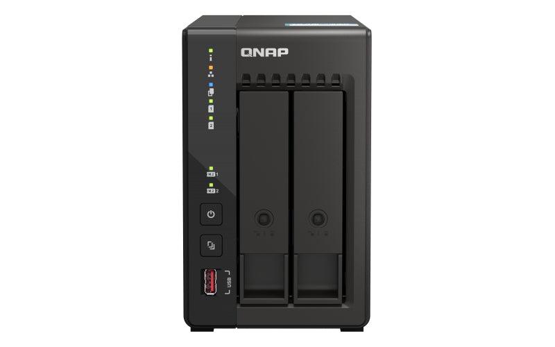 QNAP 2 x 3.5" | Intel Celeron J6412 | 8 GB RAM | 4 GB Flash | 60W|65W | 100-240V | 1.28 kg (TS-253E-8G)