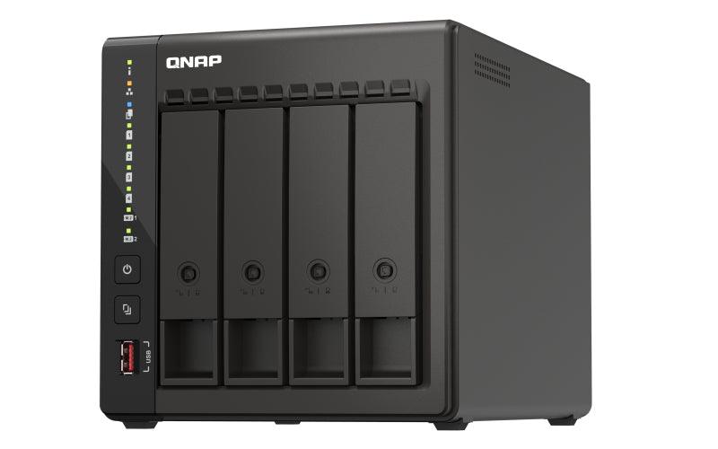 QNAP 4 x 3.5" | Intel Celeron J6412 | Intel UHD Graphics | 8 GB RAM | 4 GB Flash | 90 W | 100-240 V | 3 kg (TS-453E-8G)