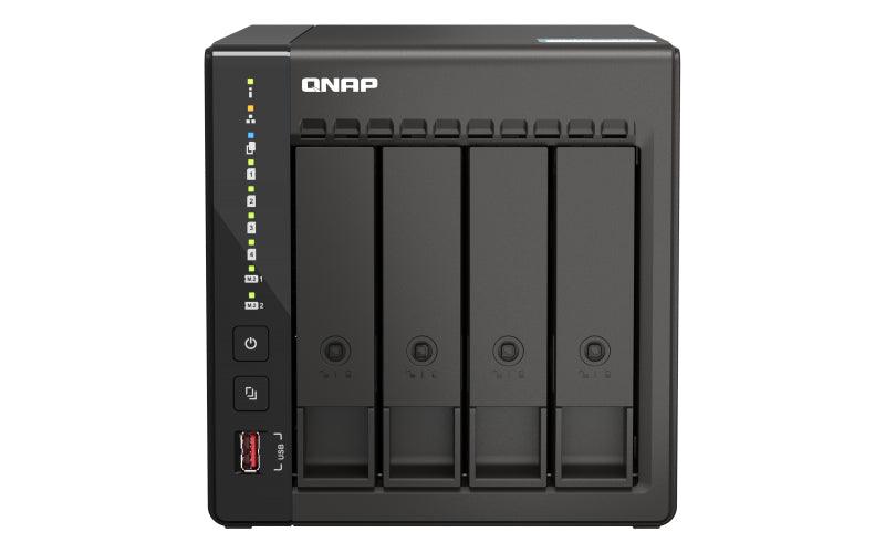 QNAP 4 x 3.5" | Intel Celeron J6412 | Intel UHD Graphics | 8 GB RAM | 4 GB Flash | 90 W | 100-240 V | 3 kg (TS-453E-8G)