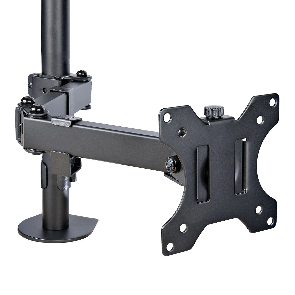 STARTECH Monitor Arm with VESA Laptop Tray | For a Laptop (4.5kg|9.9lb) and a Single Display up to 32" (8kg|17.6lb) | Black | Adjustable Laptop Arm Mount | C-clamp|Grommet Mount (A2-LAPTOP-DESK-MOUNT) (A2-LAPTOP-DESK-MOUNT)
