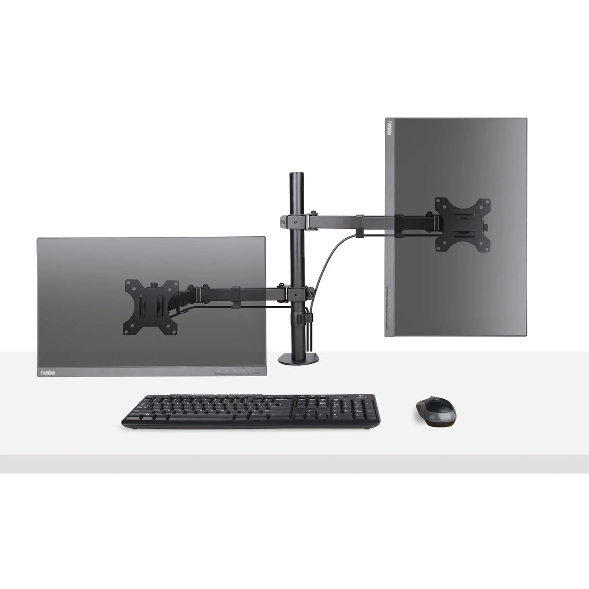 STARTECH Monitor Arm with VESA Laptop Tray | For a Laptop (4.5kg|9.9lb) and a Single Display up to 32" (8kg|17.6lb) | Black | Adjustable Laptop Arm Mount | C-clamp|Grommet Mount (A2-LAPTOP-DESK-MOUNT) (A2-LAPTOP-DESK-MOUNT)