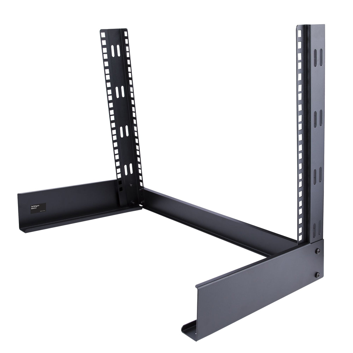 STARTECH 8U 19" Desktop Open Frame Rack - 2 Post Free-Standing Network Rack Switch Depth for Patch Panel|Data|AV|Communication|Studio|IT Equipment 110lb(50kg) Capacity w|Cage Nuts|Screws (RK8OD2) (RK8OD2)