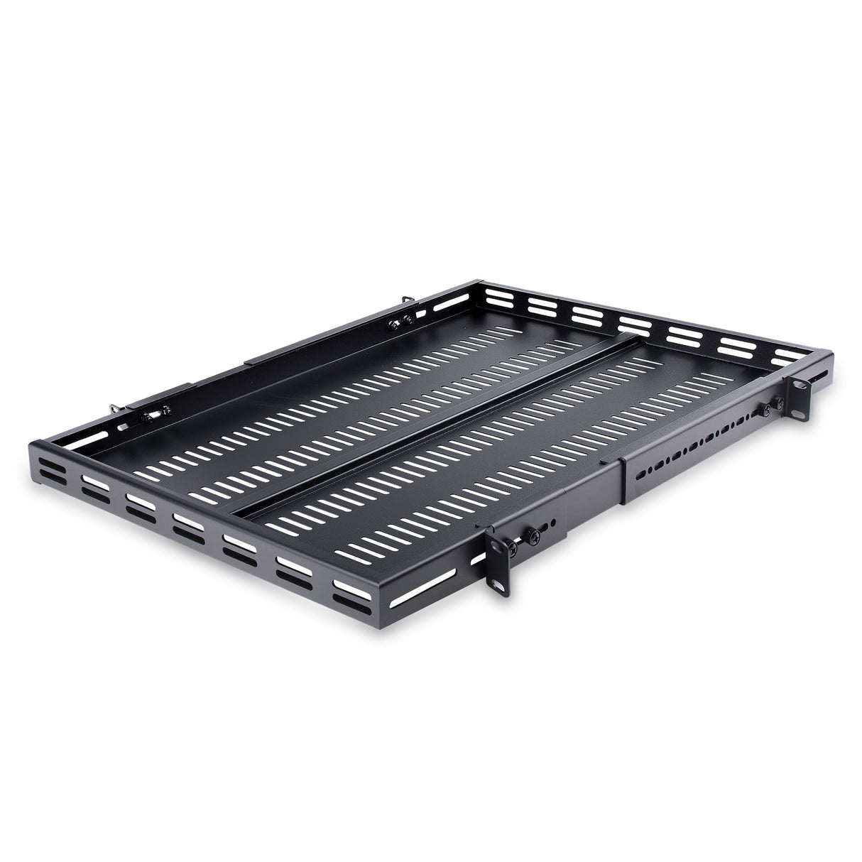 STARTECH 1U 4-Post Adjustable Vented Server Rack Mount Shelf - 330lbs(150 kg) - 19.5 to 38in Adjustable Mounting Depth Universal Tray 19" AV| Network Equipment Rack - 27.5in Deep (ADJSHELFHDV2) (ADJSHELFHDV2)