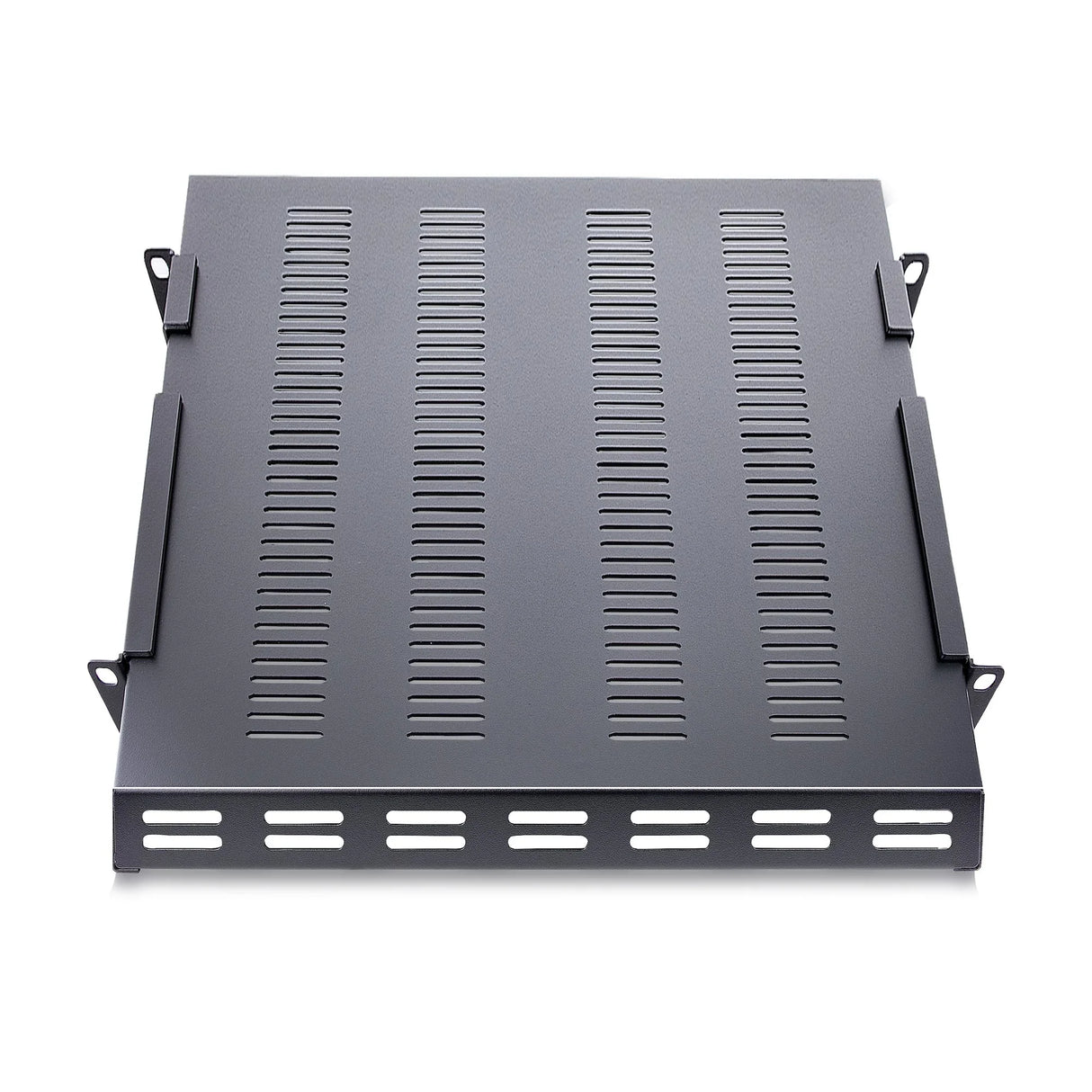 STARTECH 1U 4-Post Adjustable Vented Server Rack Mount Shelf - 330lbs(150 kg) - 19.5 to 38in Adjustable Mounting Depth Universal Tray 19" AV| Network Equipment Rack - 27.5in Deep (ADJSHELFHDV2) (ADJSHELFHDV2)