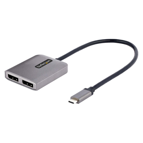 STARTECH USB-C to Dual Displayport 1.4 Adapter | USB Type-C Muliti-Monitor MST Hub | Dual 5K 60Hz DP Laptop Display Extender | Splitter | HDR | Extra-Long Built-In Cable | Windows Only (MST14CD122DP) (MST14CD122DP) STARTECH