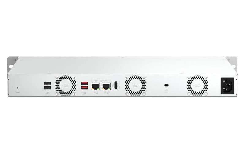 QNAP 4 x 3.5" | Intel Celeron N5095 | 8 GB SO-DIMM DDR4 | 4 GB Flash | 100 W | 100-240 V | 4.35 kg (TS-464EU-8G)