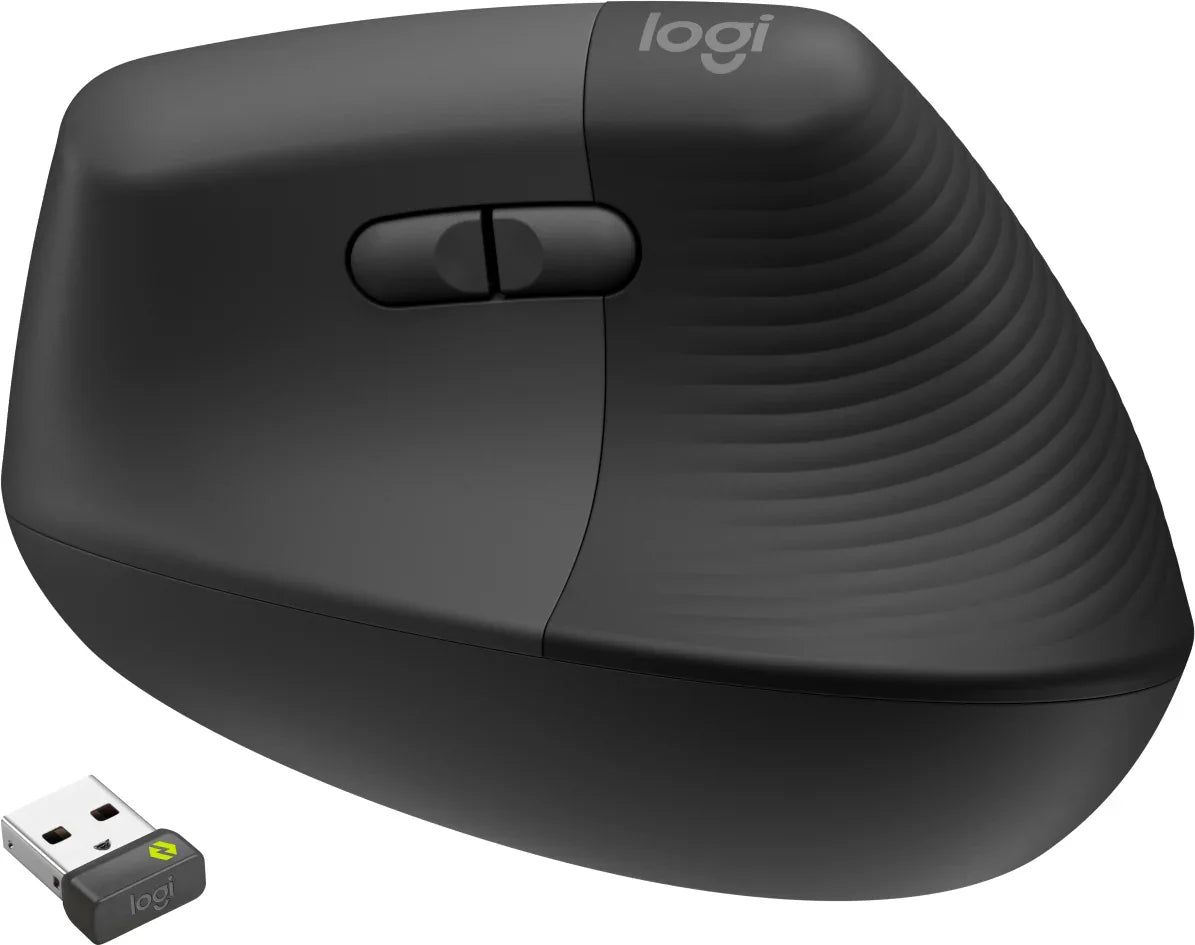 LOGITECH Lift – Wireless (Bluetooth + 2.4GHz) / 4000 DPI / Ergonomic – Office Ergonomic Mouse