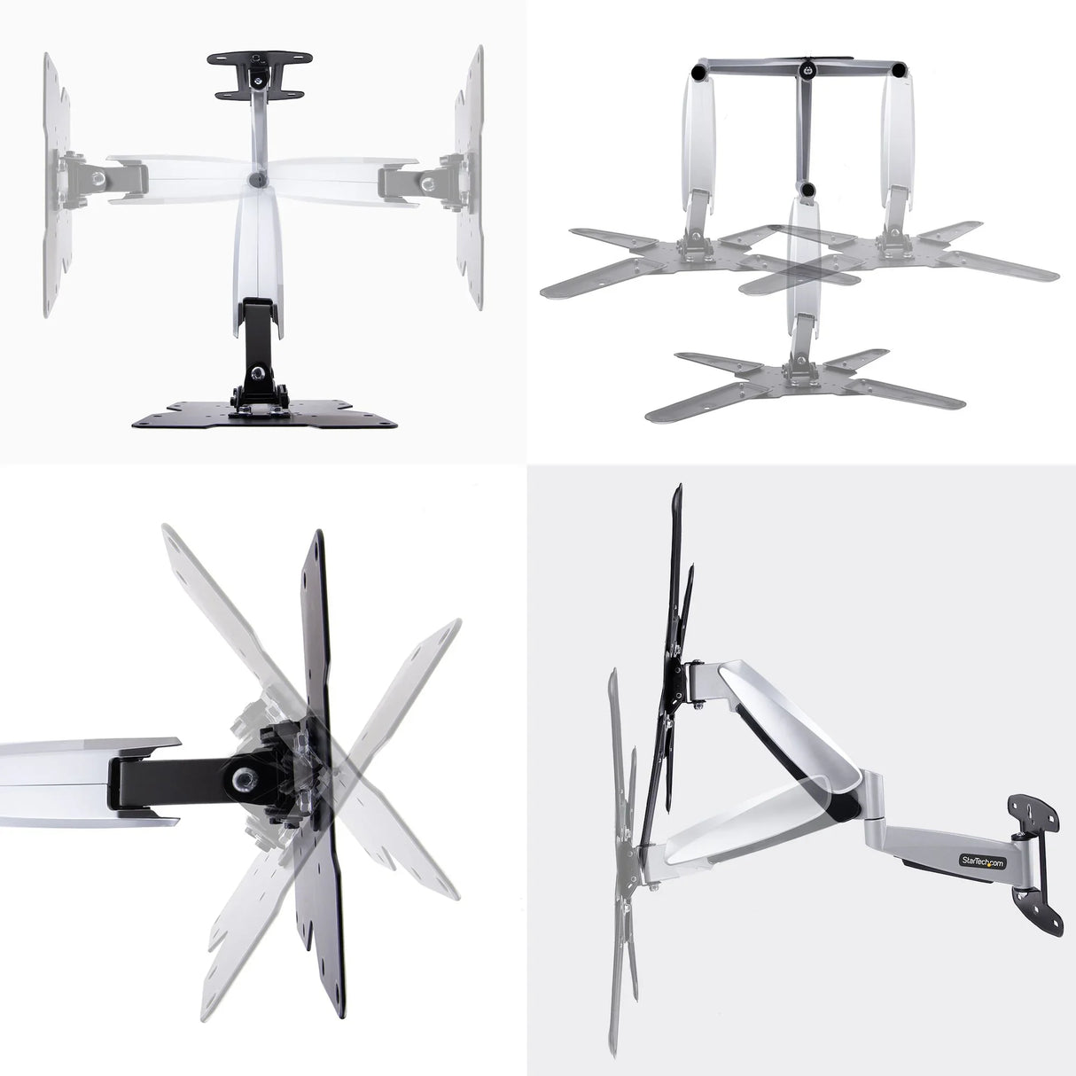 STARTECH VESA TV Wall Mount | Adjustable Full Motion Mount For 23"-55" Displays | Slim Wall Mount TV Bracket Supports 66lb (30kg) | Extendable|Tilting|Swivel Monitor Wall Mount (FHA-TV-WALL-MOUNT) (FHA-TV-WALL-MOUNT)