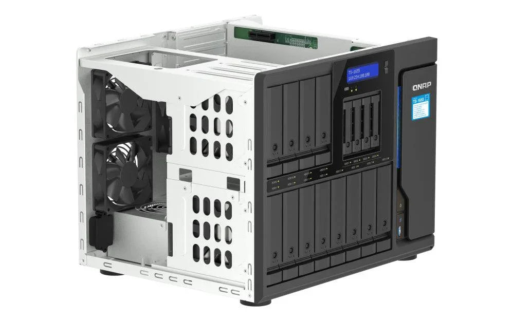 QNAP Intel Atom C5125 | 8 GB DDR4 | 5GB Flash | 12x 3.5" + 4x 2.5" SATA | 2x M.2 | 2x RJ-45 | 4x USB 3.2 Gen1 (TS-1655-8G)