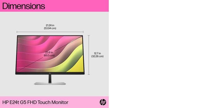 HP E24t G5 computer monitor (23.8") Full HD Touchscreen Black