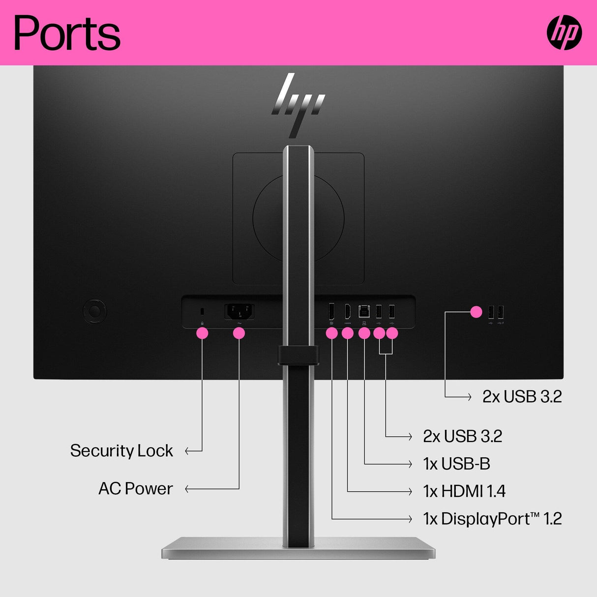 HP E24t G5 computer monitor (23.8") Full HD Touchscreen Black