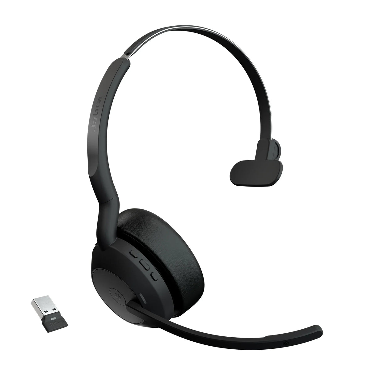 JABRA EVOLVE2 55 – Bluetooth / Mono / Professional / MS Teams Certified – On-Ear Headset with ANC