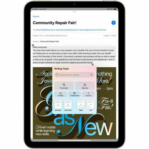 APPLE iPad mini – 8.3" – 256GB / 8GB RAM – A17 Pro Chip – WiFi + Cellular