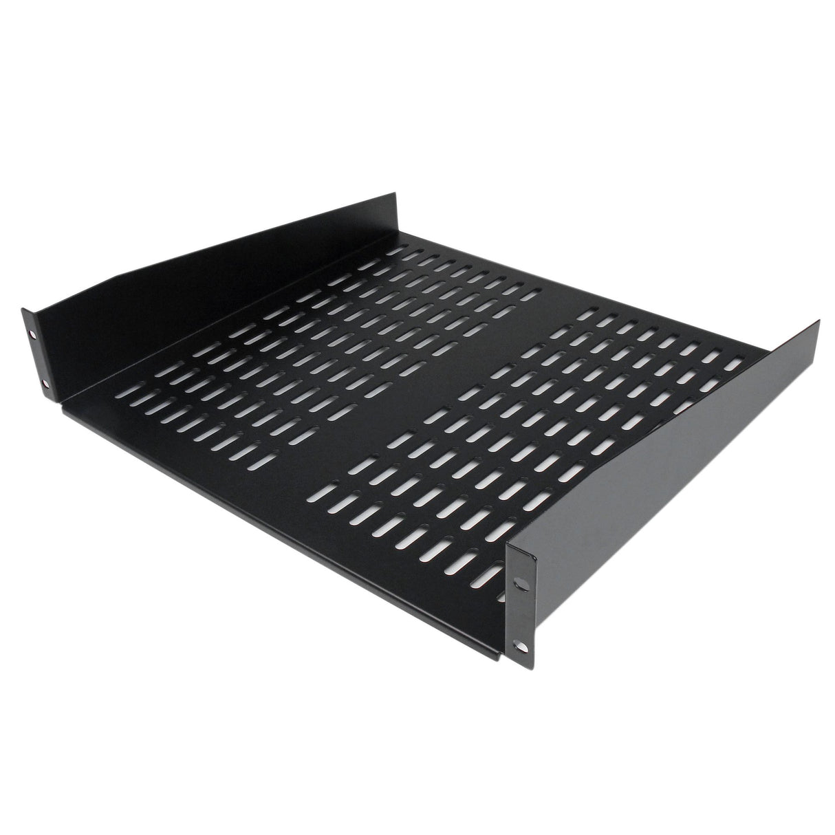 STARTECH 2U Server Rack Shelf - Universal Vented Rack Mount Cantilever Tray for 19" Network Equipment Rack & Cabinet - Heavy Duty Steel - Weight Capacity 50lb|23kg - 16" Deep Shelf (CABSHELFV) (CABSHELFV)