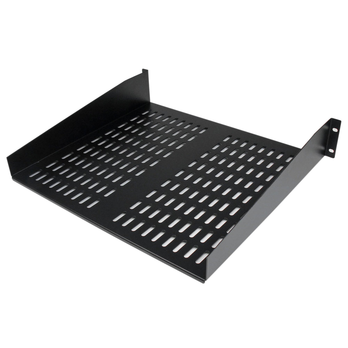 STARTECH 2U Server Rack Shelf - Universal Vented Rack Mount Cantilever Tray for 19" Network Equipment Rack & Cabinet - Heavy Duty Steel - Weight Capacity 50lb|23kg - 16" Deep Shelf (CABSHELFV) (CABSHELFV)