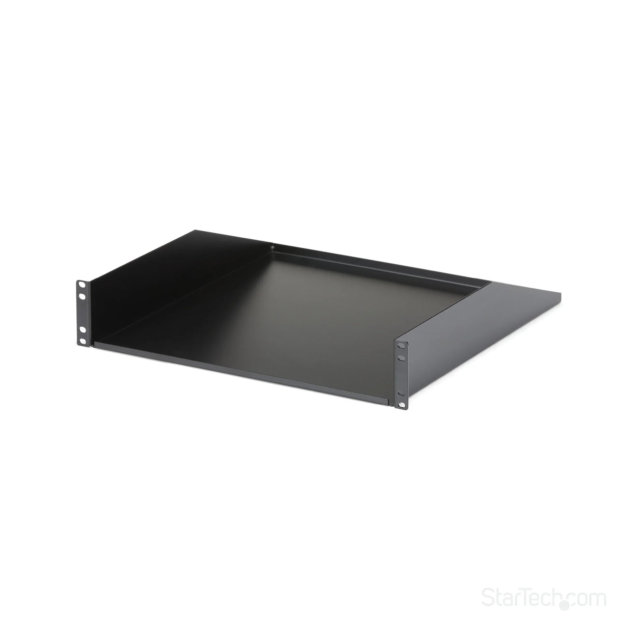 STARTECH 2U Server Rack Shelf - Universal Rack Mount Cantilever Shelf for 19" Network Equipment Rack & Cabinet - Heavy Duty Steel | Weight Capacity 125lb|56kg - 18" Deep Tray | Black (CABSHELFHD) (CABSHELFHD)