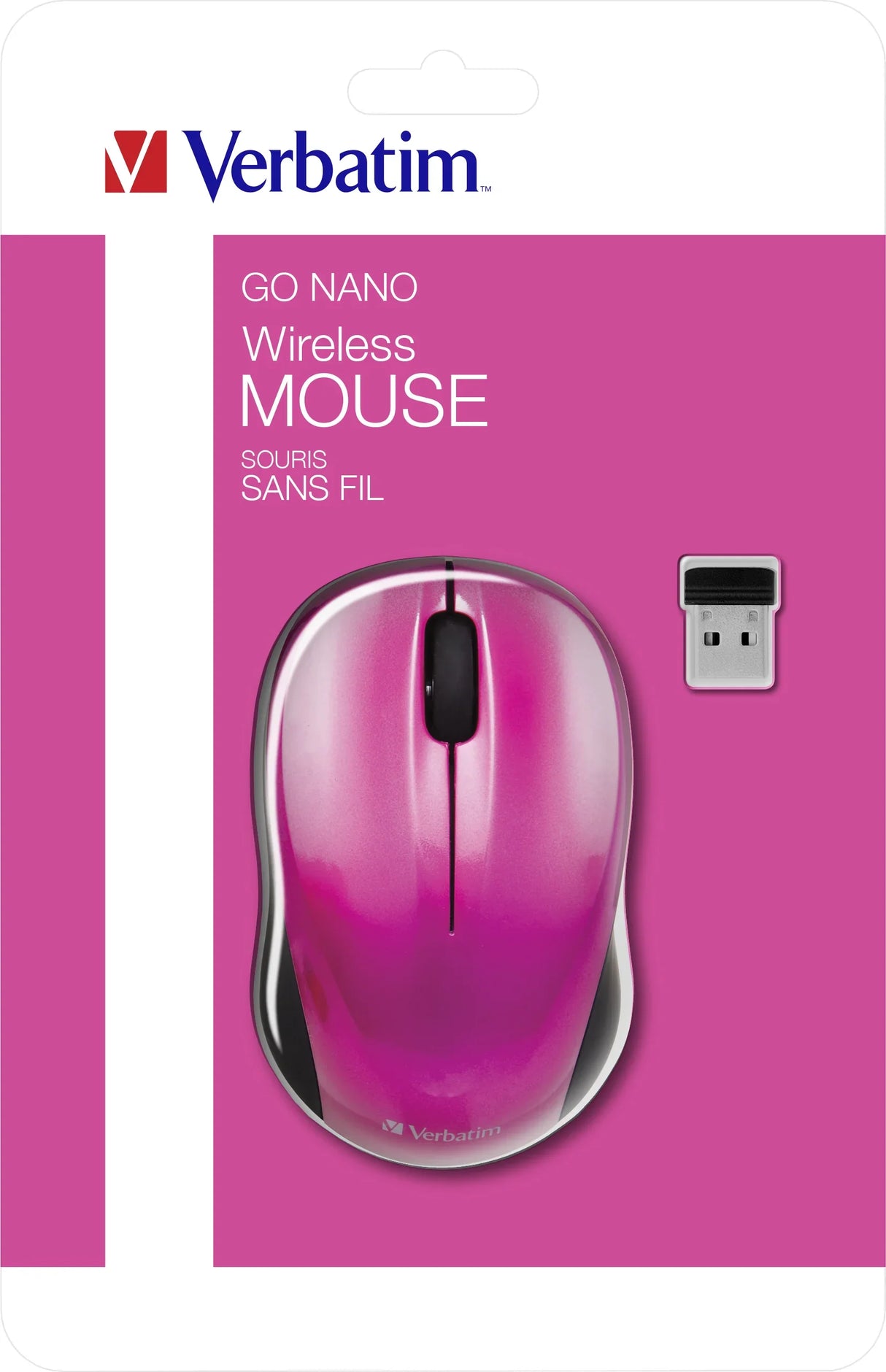VERBATIM GO NANO – Wireless 2.4GHz / 1600 DPI / Sleep Mode – Travel Wireless Mouse