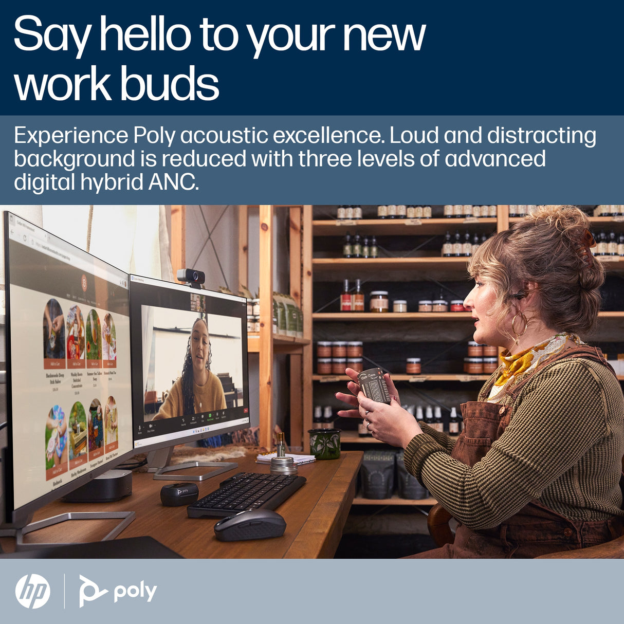 POLY Voyager Free 60 UC Carbon BT700 USB-A Touchscreen Charge Case Headset