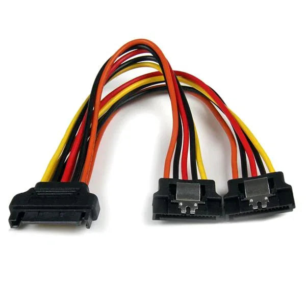 STARTECH 6in Latching SATA Power Y Splitter Cable Adapter - M|F - 6" Serial ATA Power Cable Splitter - SATA Power Y Cable Adapter (PYO2LSATA)