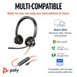 POLY Blackwire 3320 Wired On-ear Stereo Headset