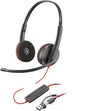 POLY Blackwire 3220 Wired On-ear Stereo Headset