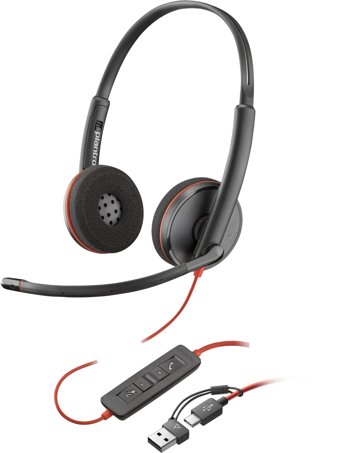 POLY Blackwire 3220 – Wired (3.5mm) / Office – On-Ear Headset