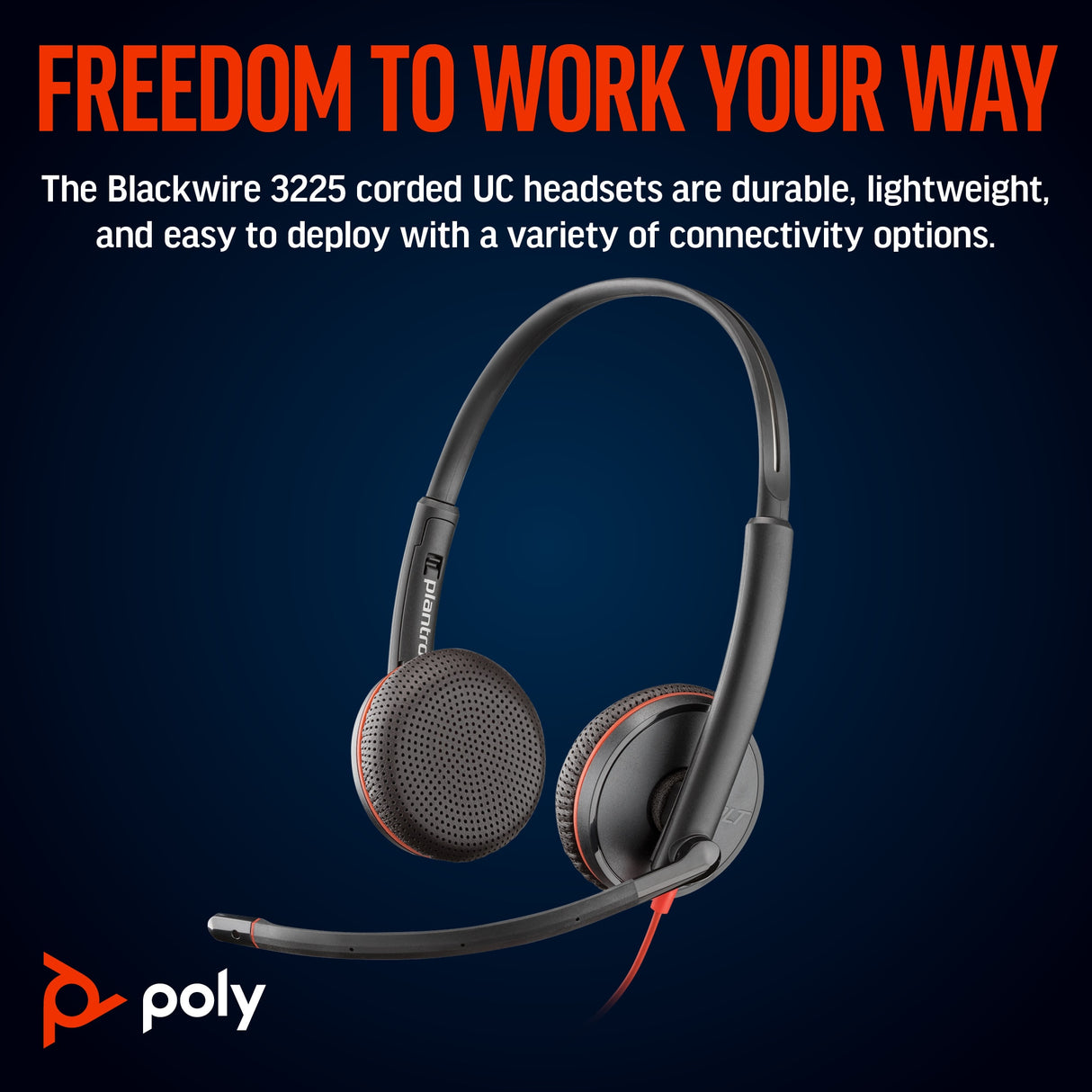 POLY Blackwire 3225 Stereo USB-C Headset