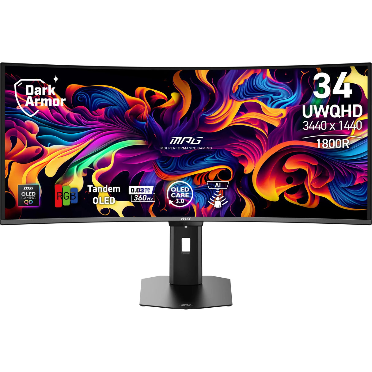 MSI MPG 341CQR Monitor – 34" / QHD / OLED / 360Hz – Gaming Monitor