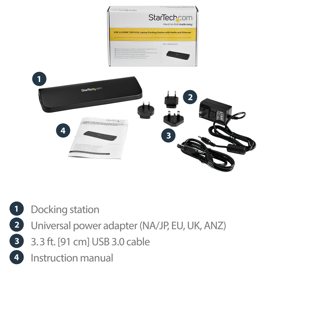 STARTECH Dual-Monitor Laptop Docking Station