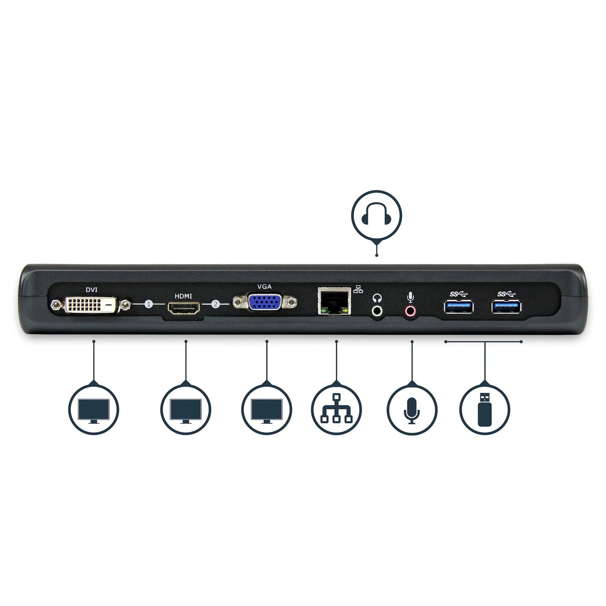 STARTECH Dual-Monitor Laptop Docking Station