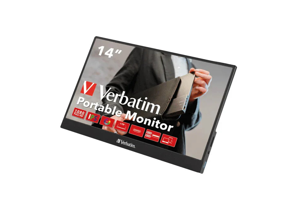 VERBATIM 49590 Monitor – 14" / Full HD / IPS / 60Hz – Business Monitor