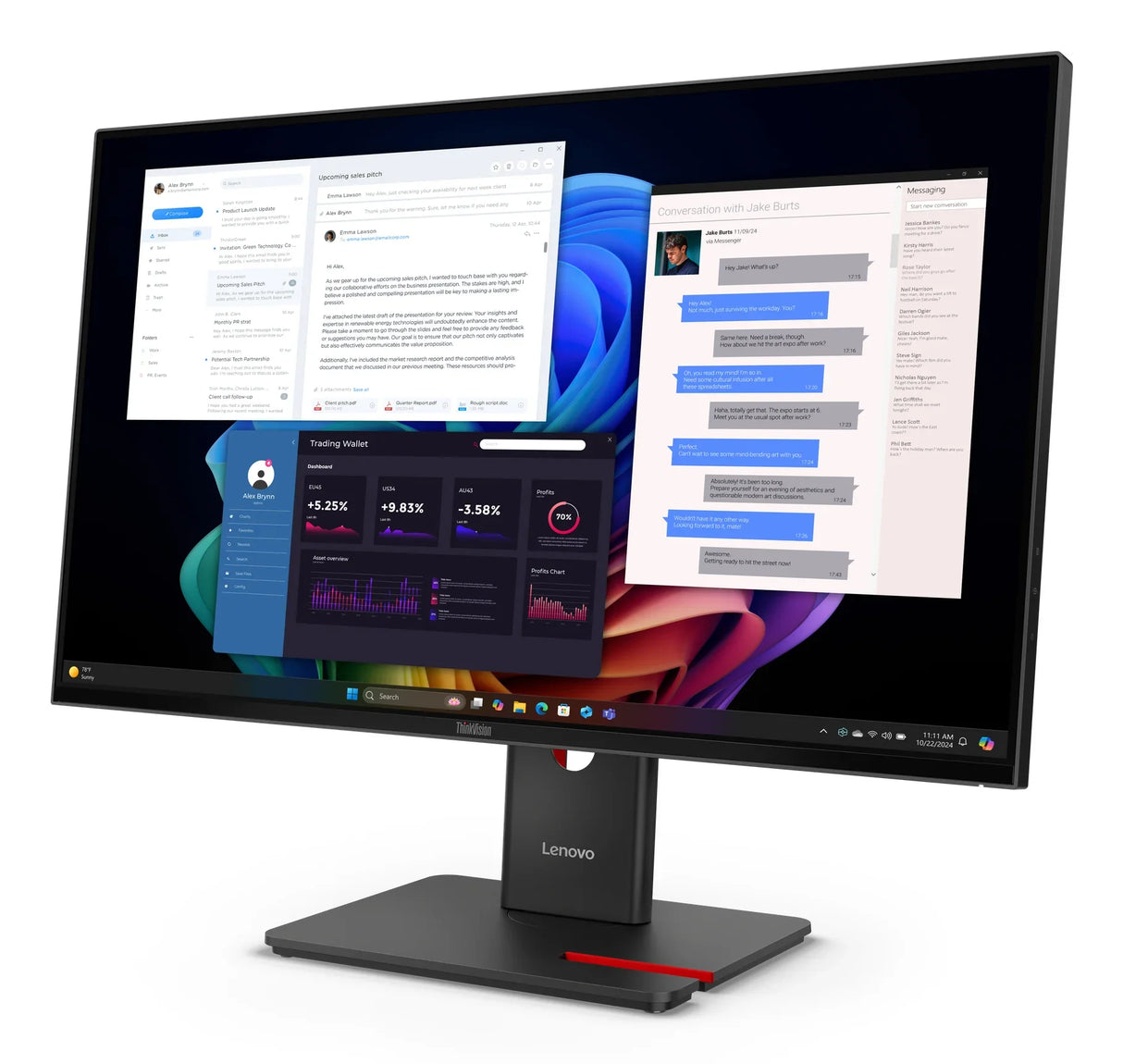Lenovo T27UD Monitor – 27" / 4K UHD / IPS / 60Hz – Business Monitor