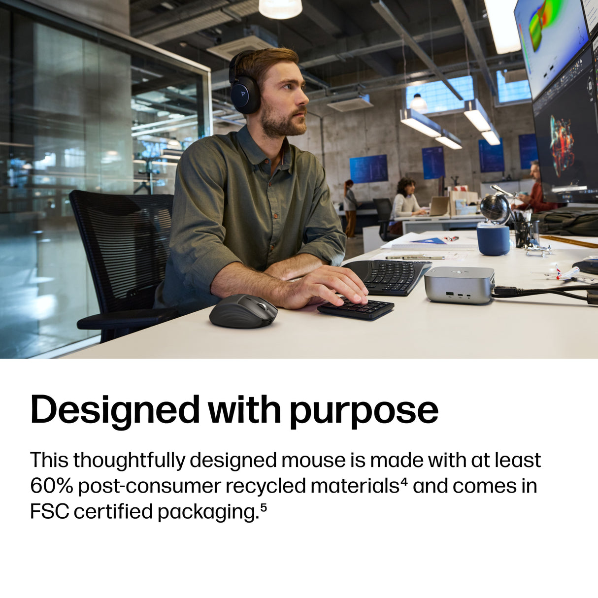 HP 785M – Wireless (Bluetooth + 2.4GHz) / 6000 DPI / Ultra-Fast Scroll – Office Wireless Mouse