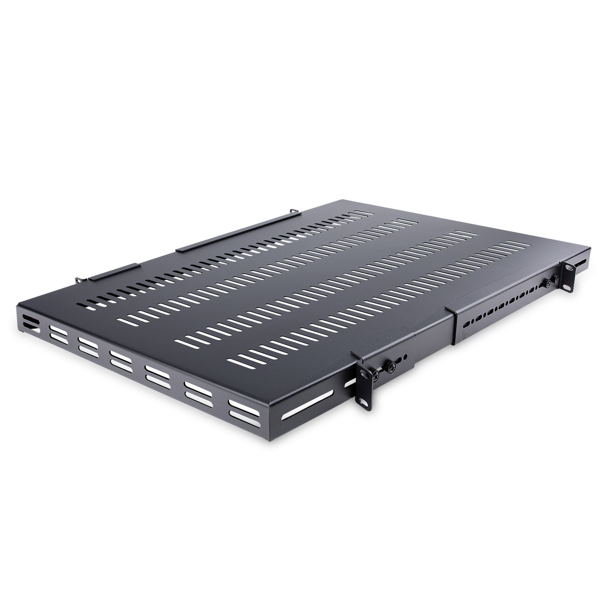 STARTECH 1U 4-Post Adjustable Vented Server Rack Mount Shelf - 330lbs(150 kg) - 19.5 to 38in Adjustable Mounting Depth Universal Tray 19" AV| Network Equipment Rack - 27.5in Deep (ADJSHELFHDV) (ADJSHELFHDV)