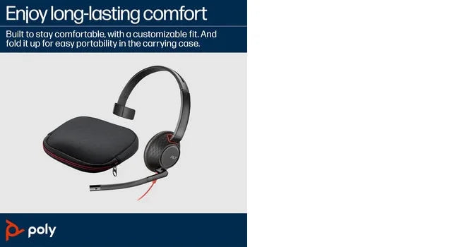 POLY Blackwire 5210 – Wired (USB-A) / Mono / Office – On-Ear Headset