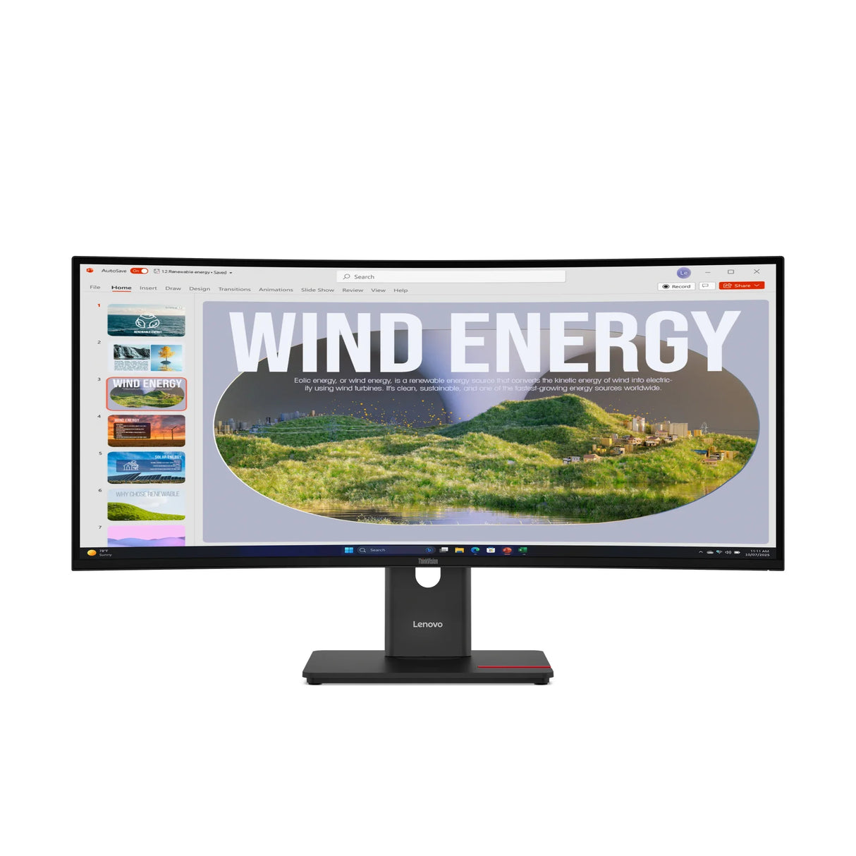 Lenovo T34WD-40 Monitor – 34" / WQHD / VA / 120Hz – Business Monitor